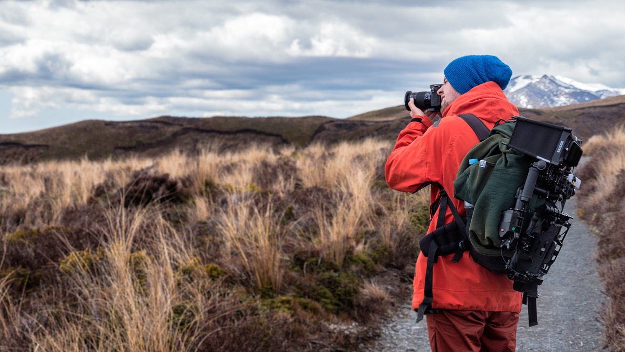 Photographer Backpacker Nature Photography Camera