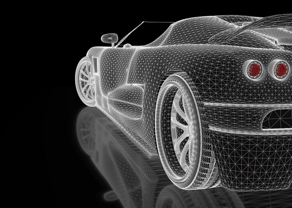 Car Three-Dimensional Vehicle Shape Render View